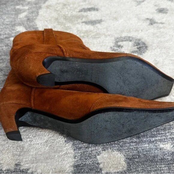 Khaite Dallas Rust Suede Cowboy Boots - Picture 5 of 5